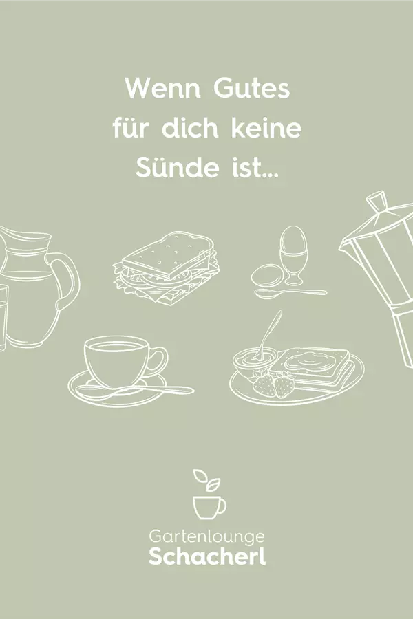 Getränke- und Speisekarte Gartenlounge