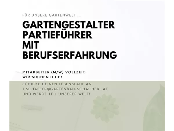 Gartengestalter / Partieführer